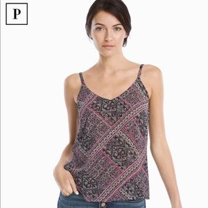 PETITE REVERSIBLE WOVEN PRINTED CAMI